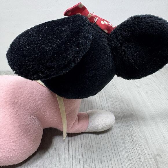 Vintage Pink Baby Minnie Mouse Crawling Plush Stuffed Animal Goofy 1984 - Picture 4 of 13